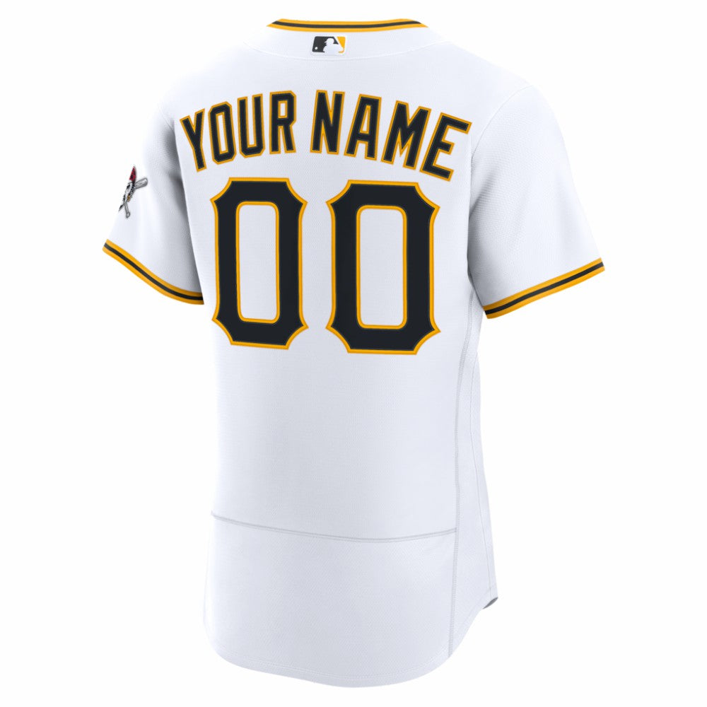 Pittsburgh Pirates Home Authentic Custom Jersey White