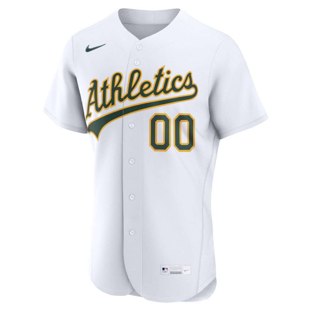 Athletics Home Authentic Custom Jersey White