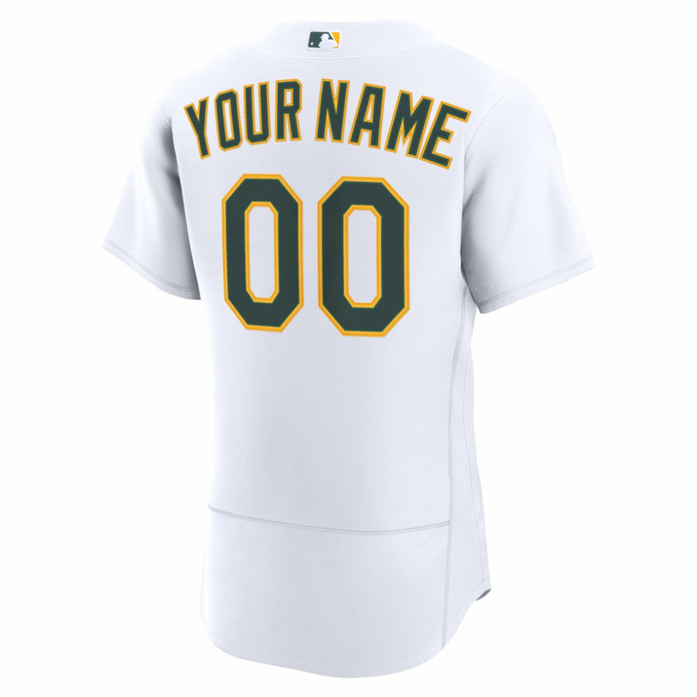 Athletics Home Authentic Custom Jersey White