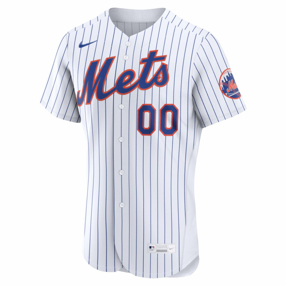 New York Mets Home Authentic Custom Jersey White