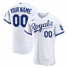 Kansas City Royals Home Authentic Custom Jersey White