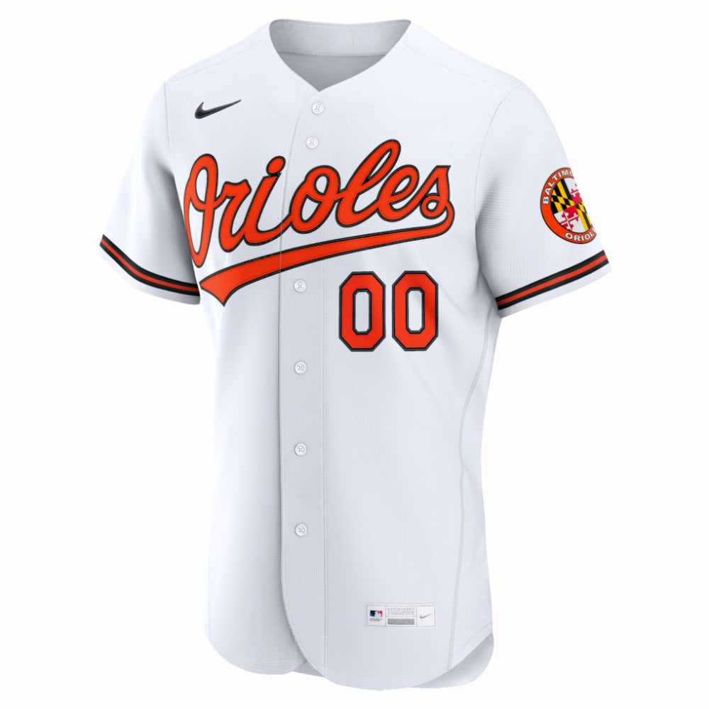 Baltimore Orioles Home Authentic Custom Jersey White