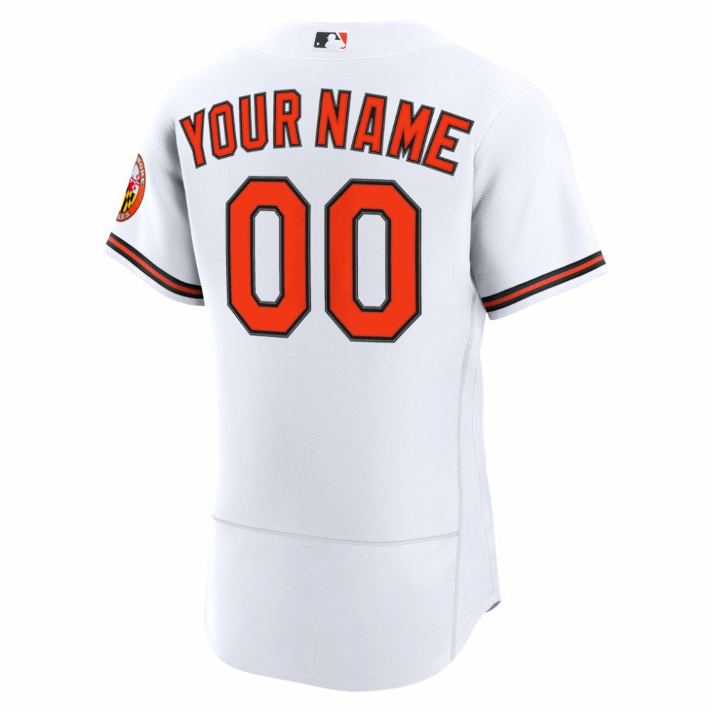 Baltimore Orioles Home Authentic Custom Jersey White