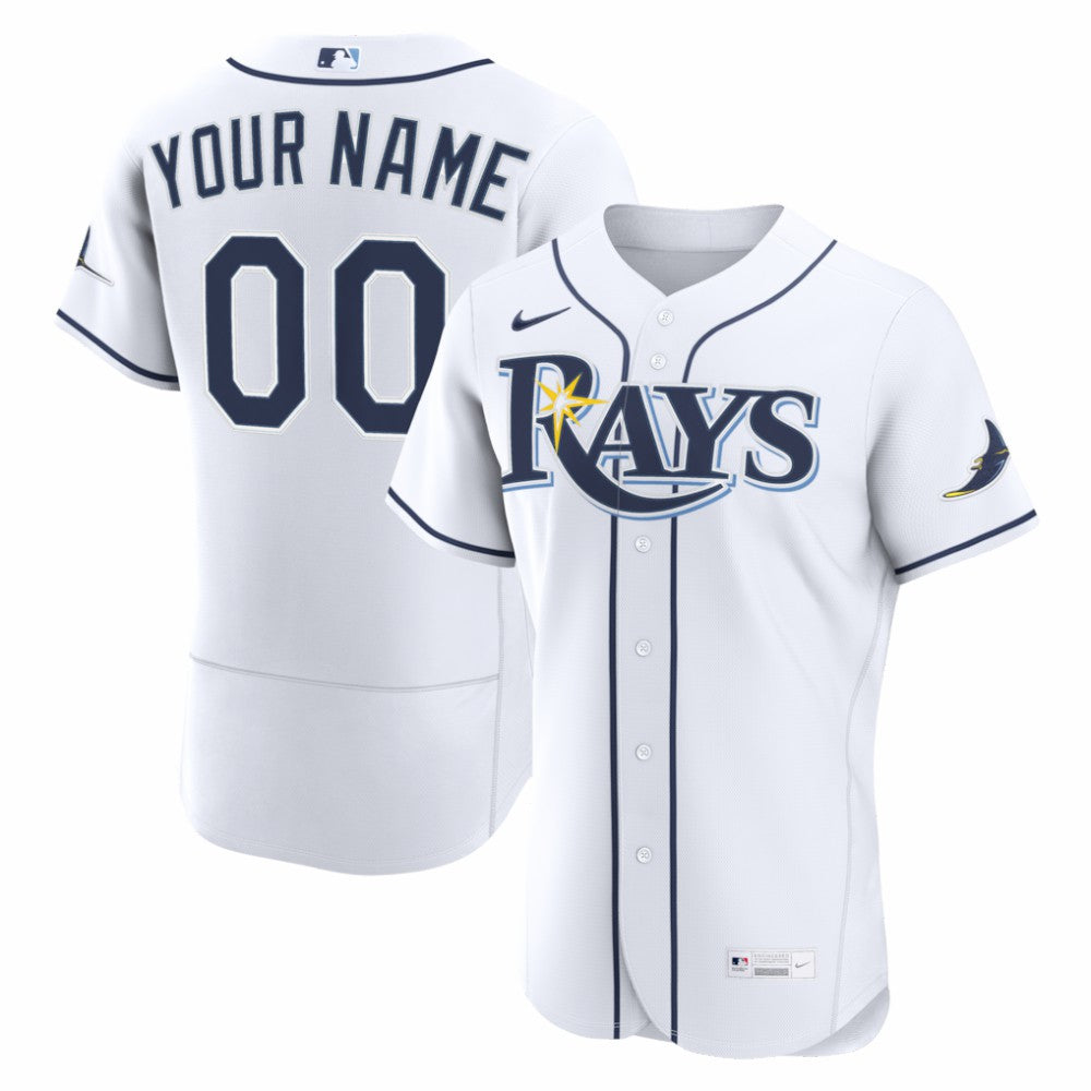 Tampa Bay Rays Home Authentic Custom Jersey White