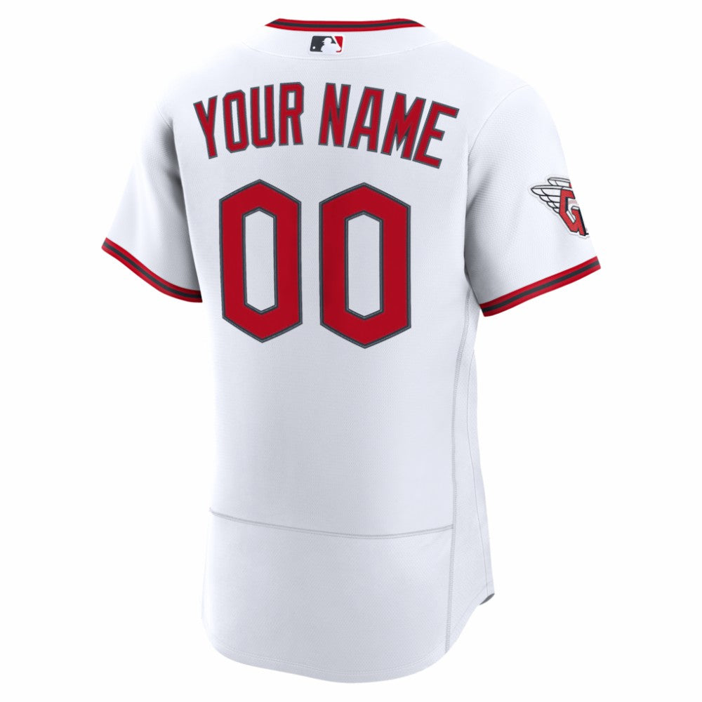 Cleveland Guardians Home Authentic Custom Jersey White