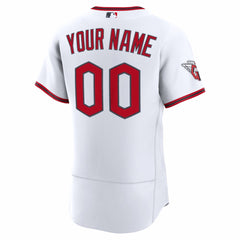 Cleveland Guardians Home Authentic Custom Jersey White
