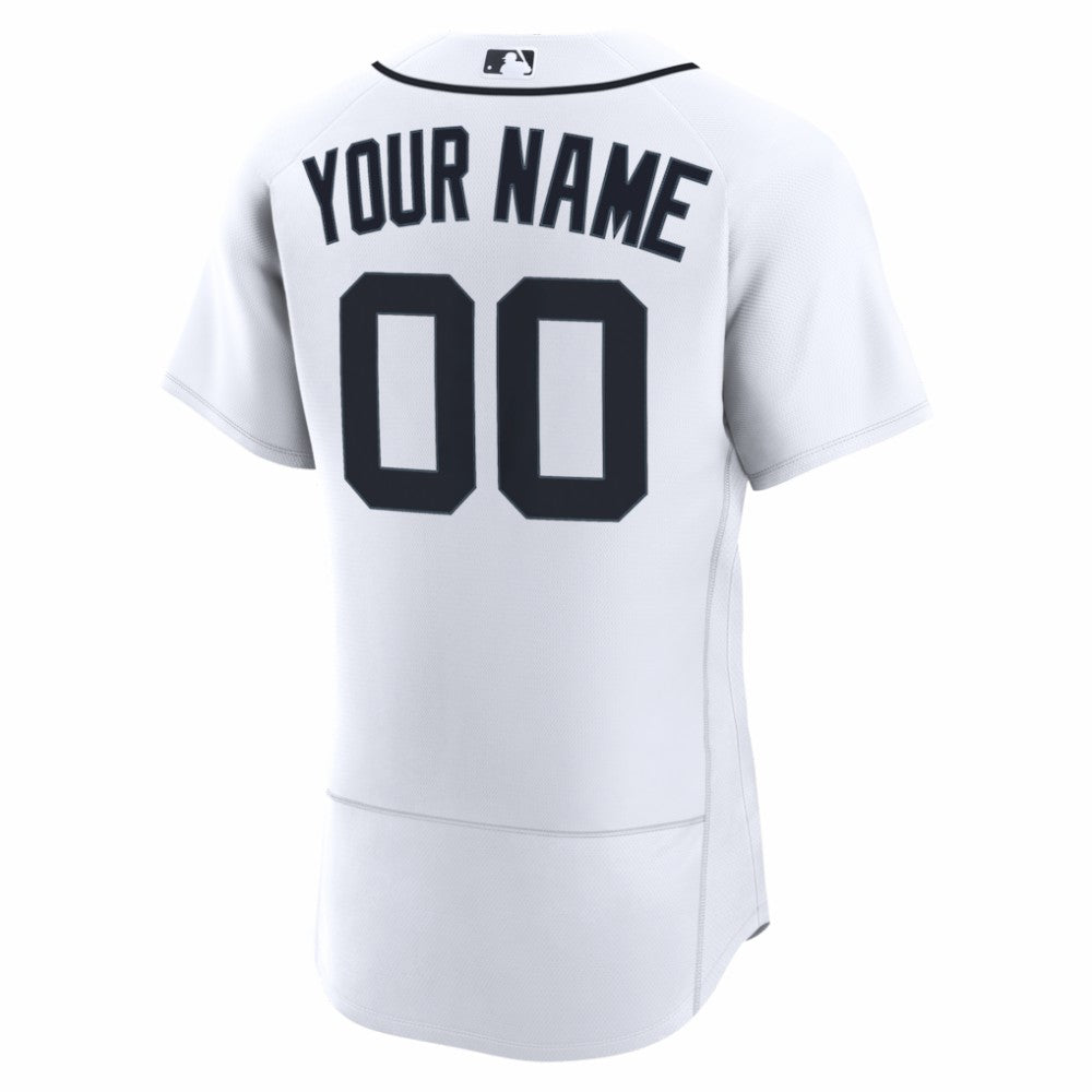 Detroit Tigers Home Authentic Custom Jersey White