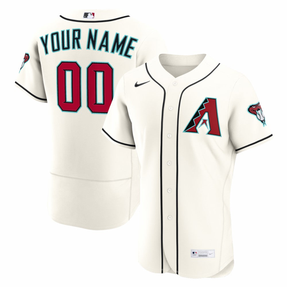 Arizona Diamondbacks Home Authentic Custom Jersey Cream