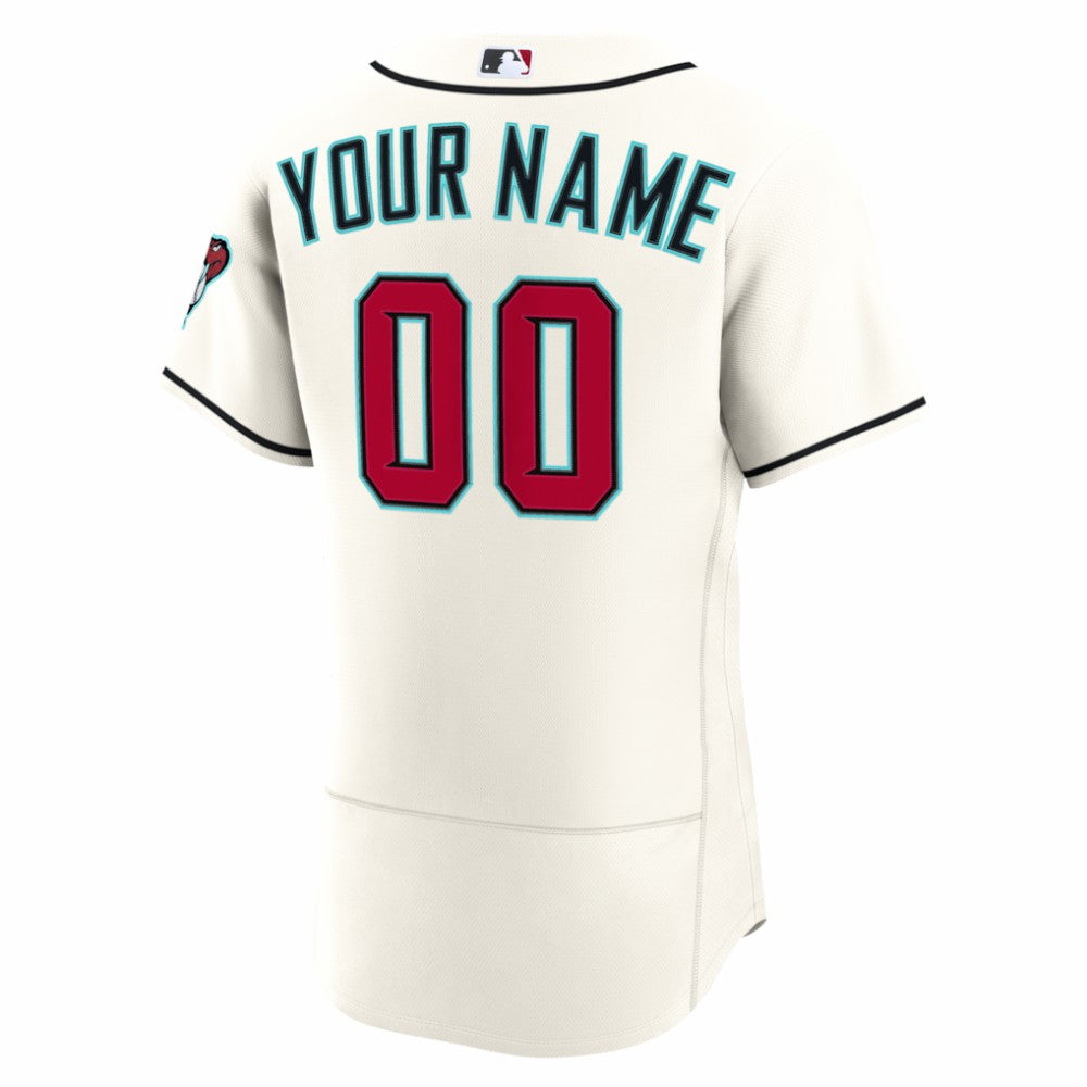 Arizona Diamondbacks Home Authentic Custom Jersey Cream
