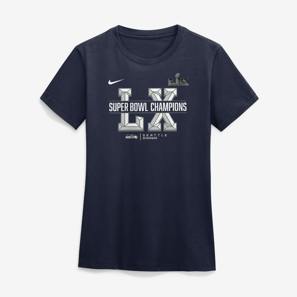 Seattle Seahawks Women's Super Bowl LX Champions Sacrifice T-Shirt - College Navy cheap