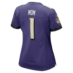 Number 1 Mom Baltimore Ravens Women's Game Jersey - Purple on sale