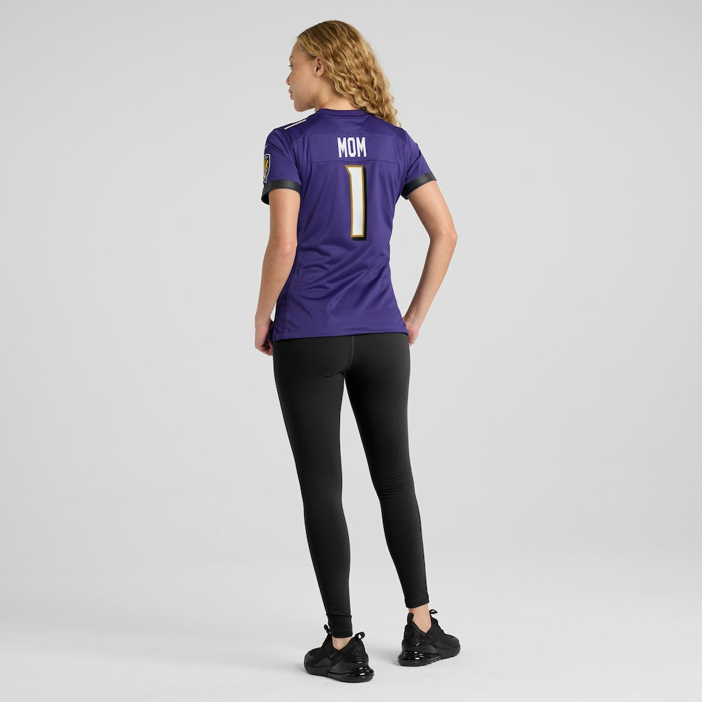 Number 1 Mom Baltimore Ravens Women's Game Jersey - Purple on sale
