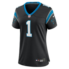 Number 1 Mom Carolina Panthers Women's Game Jersey - Black for sale