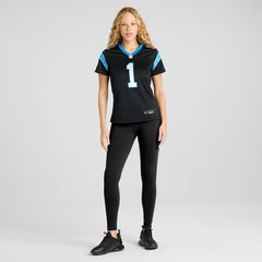 Number 1 Mom Carolina Panthers Women's Game Jersey - Black for sale