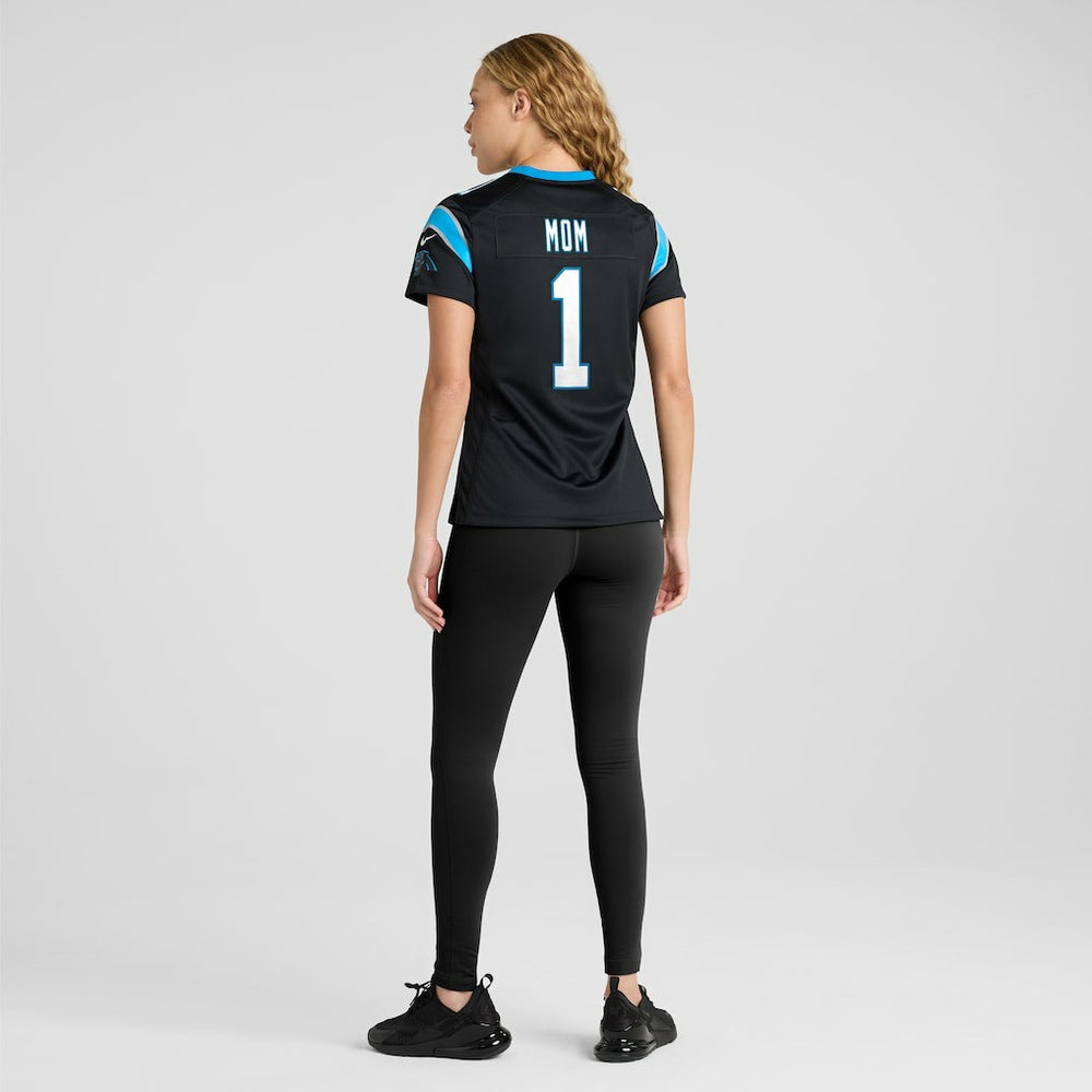 Number 1 Mom Carolina Panthers Women's Game Jersey - Black for sale