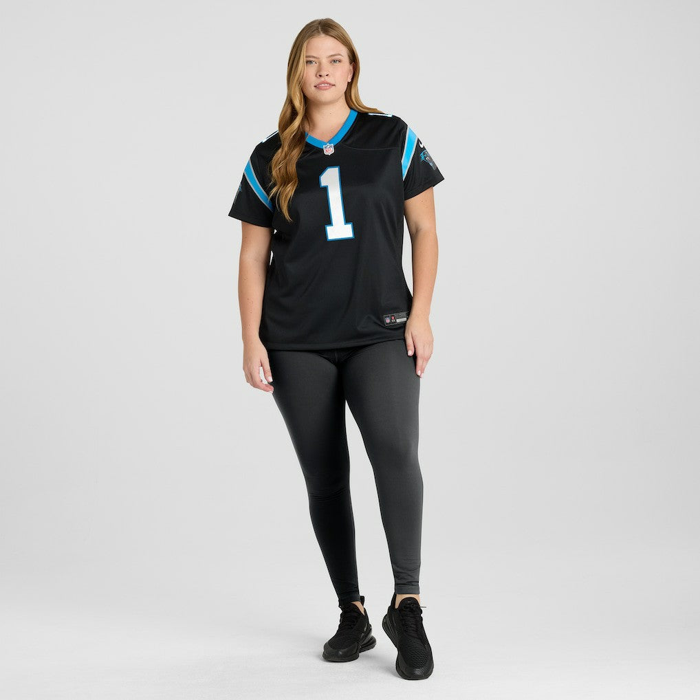 Number 1 Mom Carolina Panthers Women's Game Jersey - Black for sale