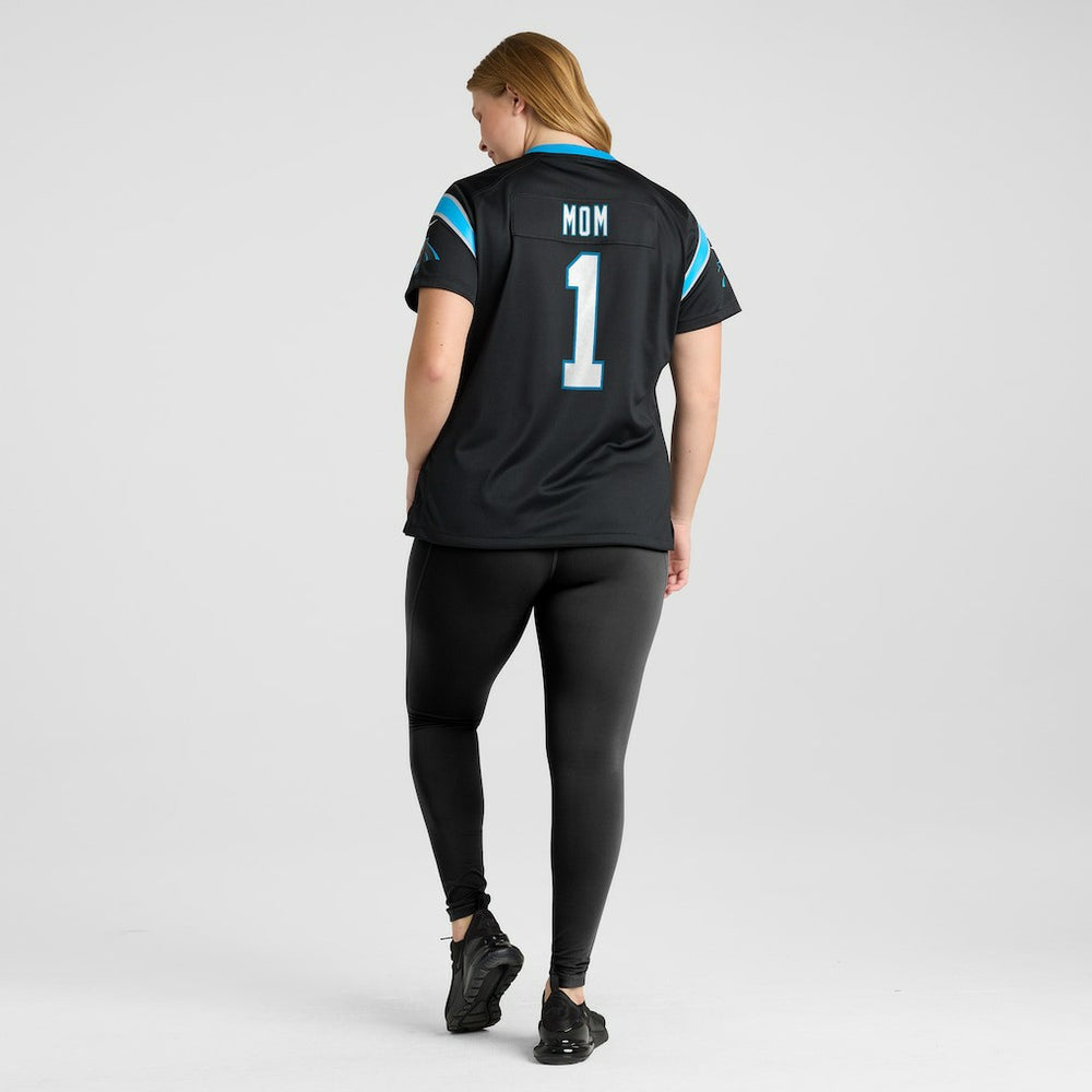 Number 1 Mom Carolina Panthers Women's Game Jersey - Black for sale