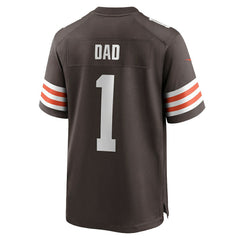Number 1 Dad Cleveland Browns Game Jersey - Brown cheap
