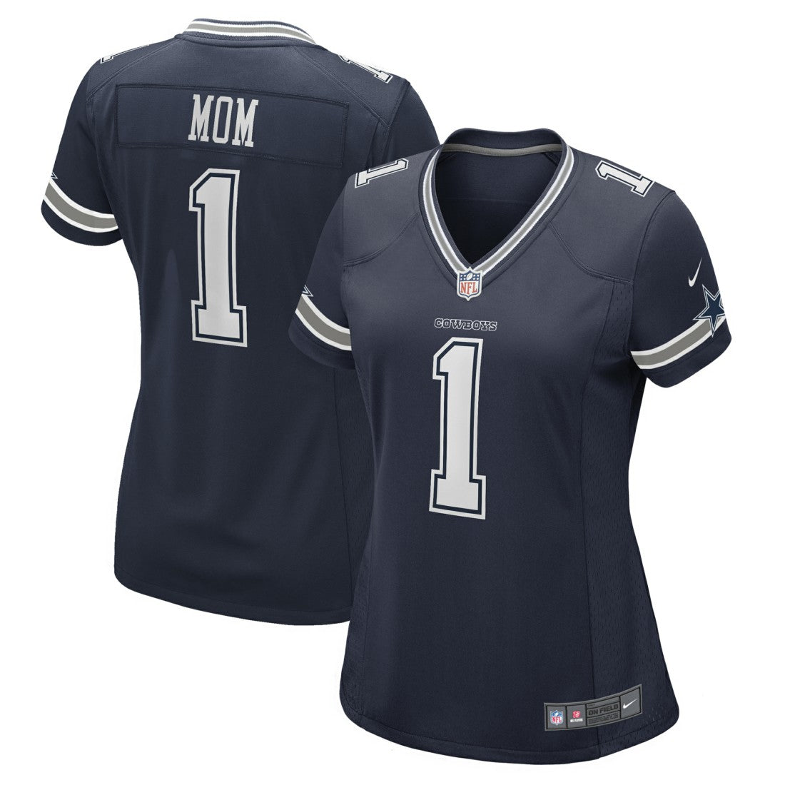 Number 1 Mom Dallas Cowboys Women's Game Jersey - Navy for sale