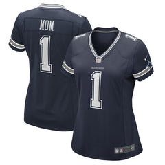 Number 1 Mom Dallas Cowboys Women's Game Jersey - Navy for sale