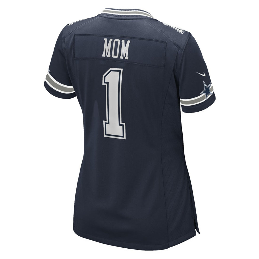 Number 1 Mom Dallas Cowboys Women's Game Jersey - Navy for sale