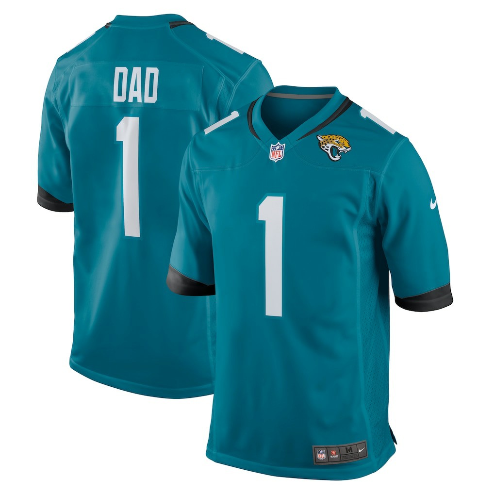 Number 1 Dad Jacksonville Jaguars Game Jersey - Teal discount