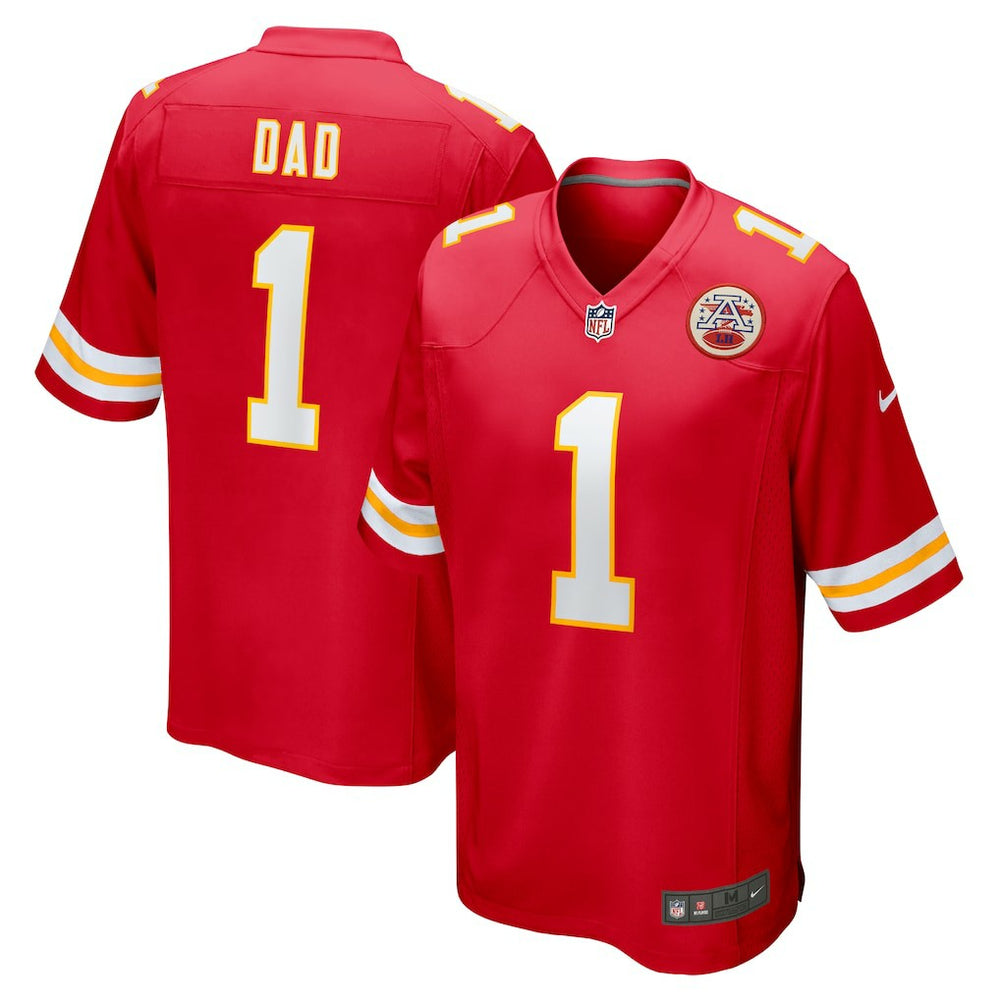 Number 1 Dad Kansas City Chiefs Game Jersey - Red outlet