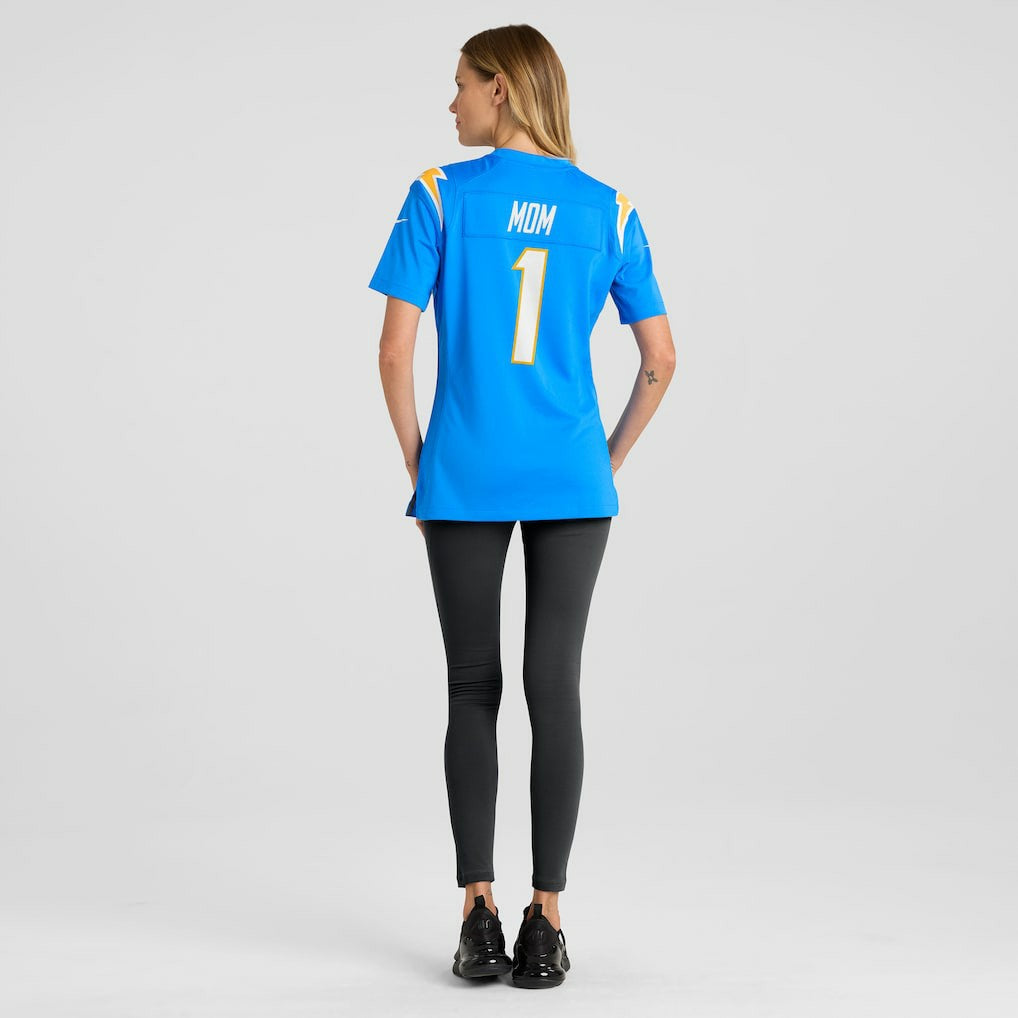 Number 1 Mom Los Angeles Chargers Women's Game Jersey - Powder Blue sale