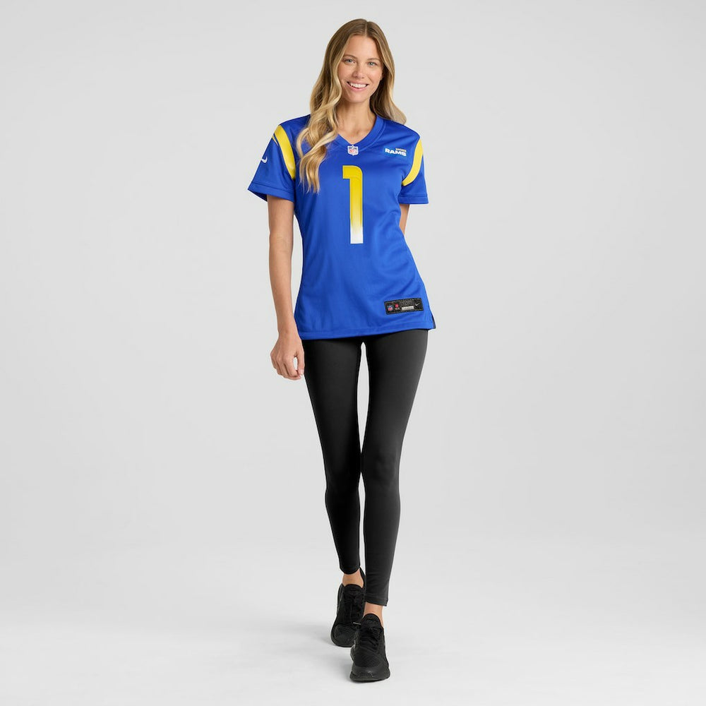 Number 1 Mom Los Angeles Rams Women's Game Jersey - Royal outlet