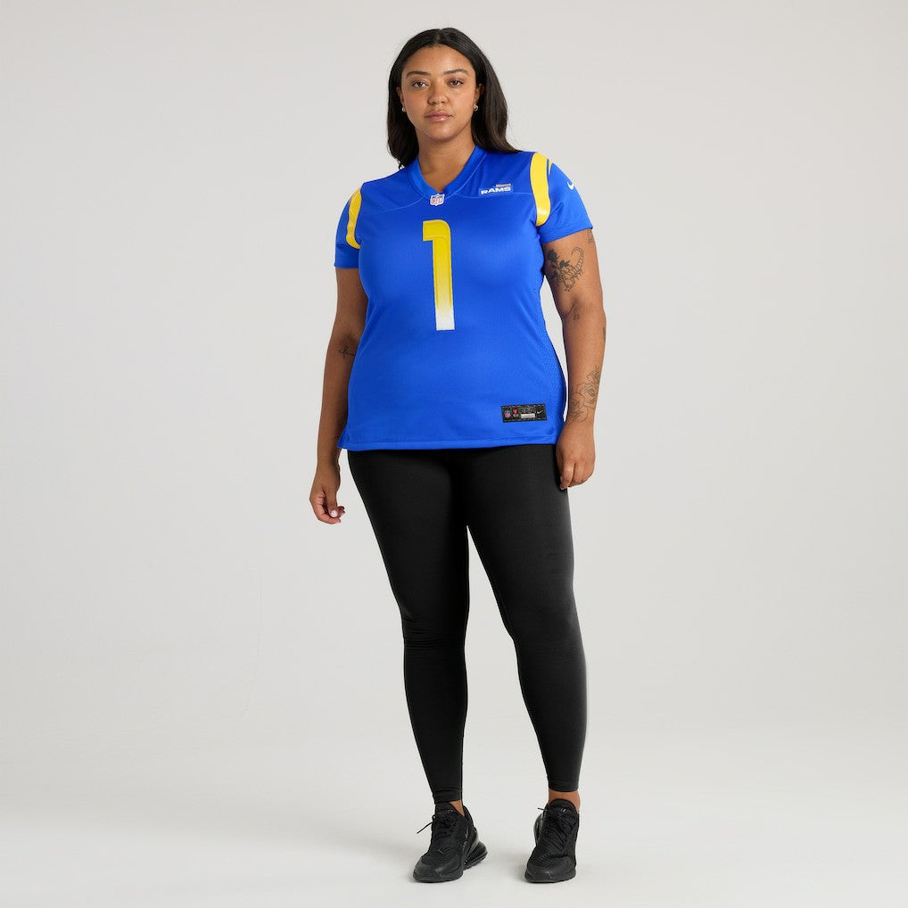 Number 1 Mom Los Angeles Rams Women's Game Jersey - Royal outlet