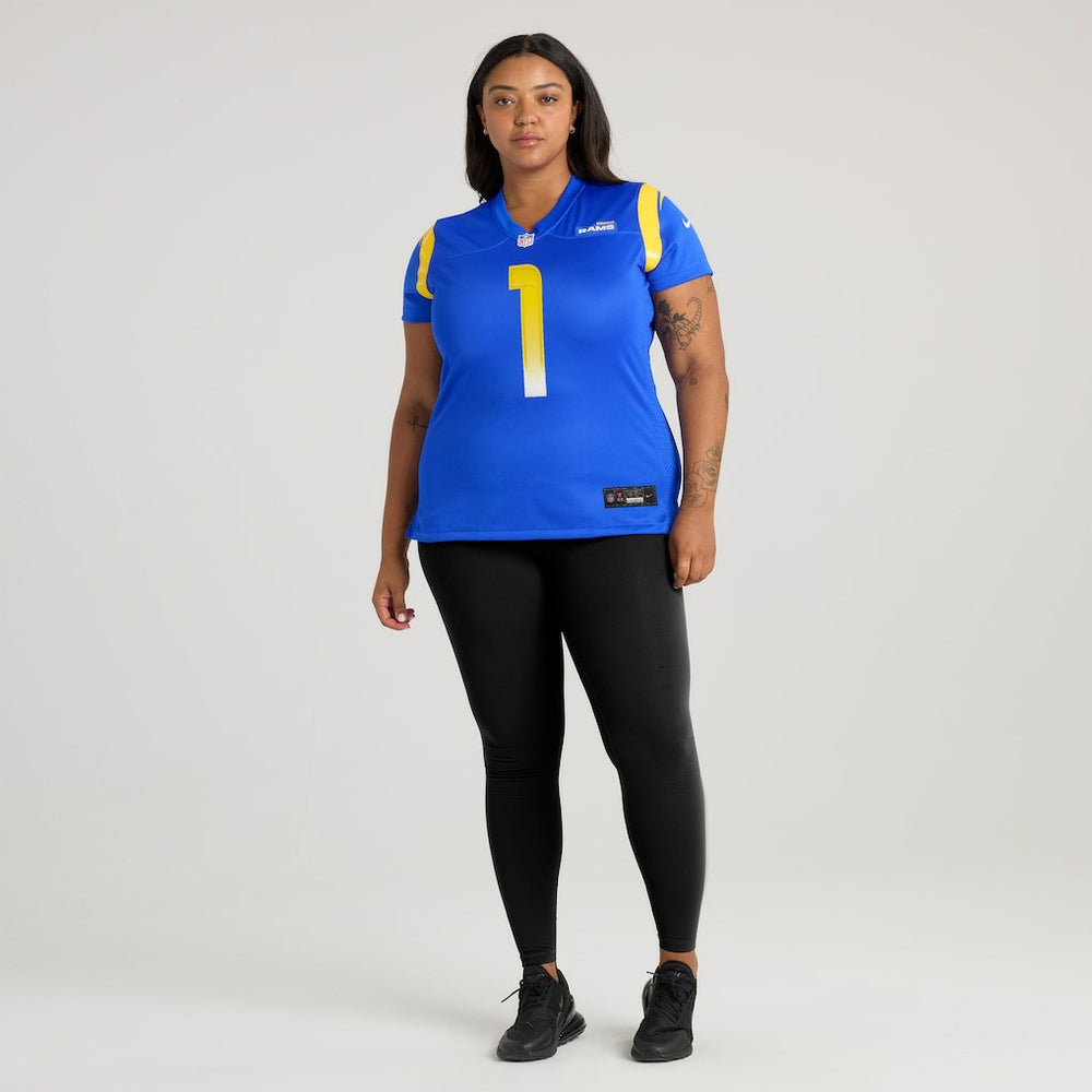 Number 1 Mom Los Angeles Rams Women's Game Jersey - Royal outlet
