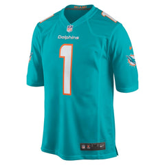 Number 1 Dad Miami Dolphins Game Jersey - Aqua outlet