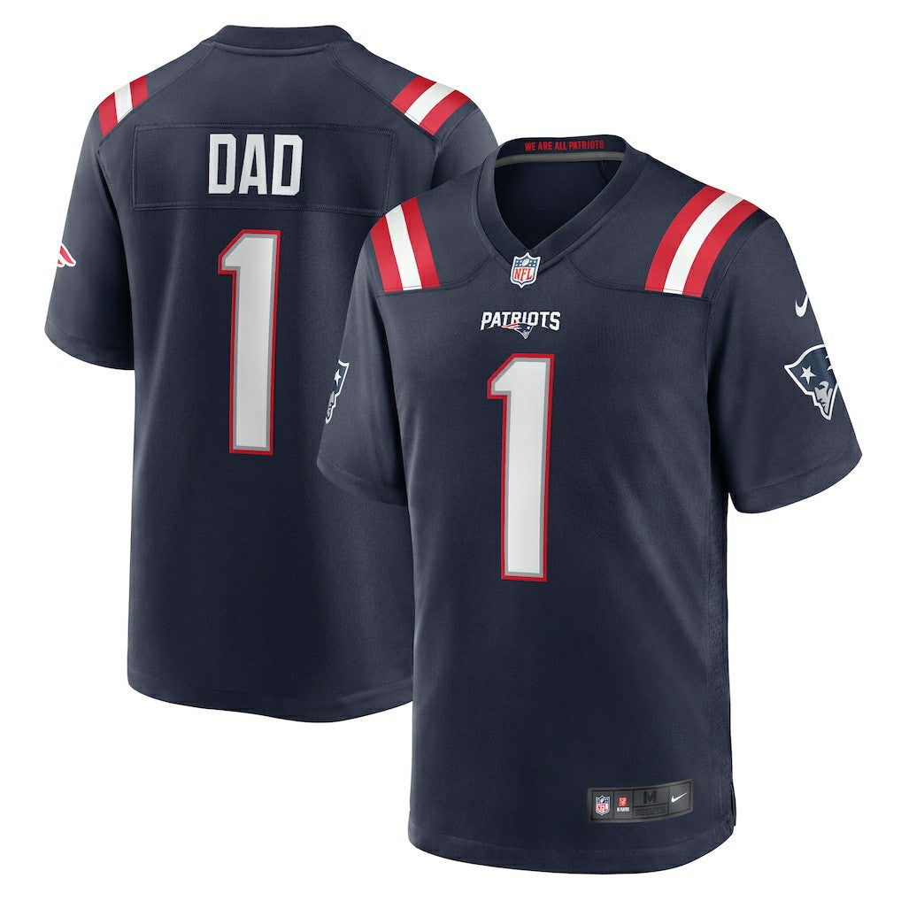 Number 1 Dad New England Patriots Game Jersey - Navy cheap