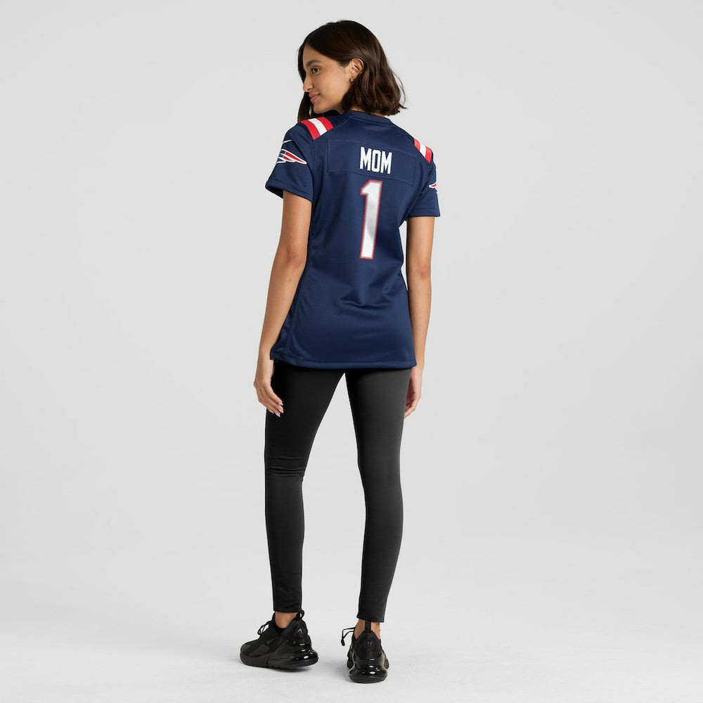 Number 1 Mom New England Patriots Women's Game Jersey - Navy on sale