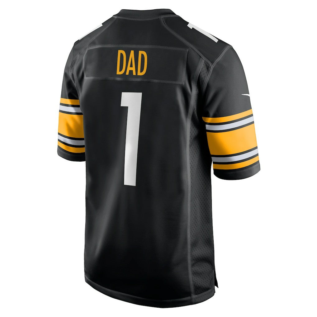 Number 1 Dad Pittsburgh Steelers Game Jersey - Black cheap