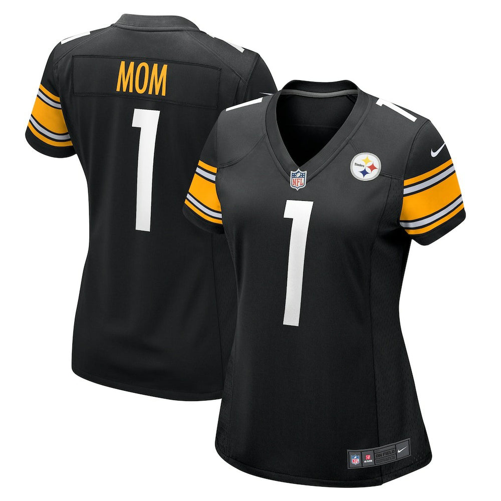 Number 1 Mom Pittsburgh Steelers Women's Game Jersey - Black discount