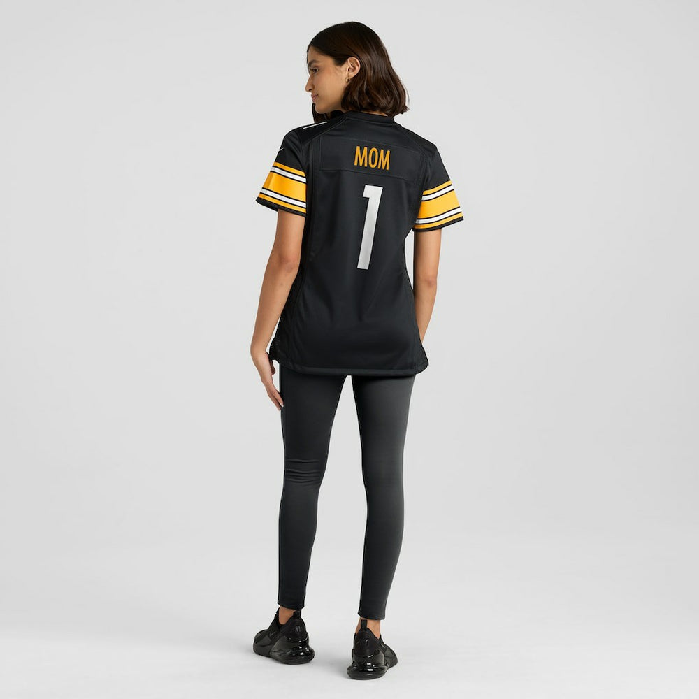 Number 1 Mom Pittsburgh Steelers Women's Game Jersey - Black discount
