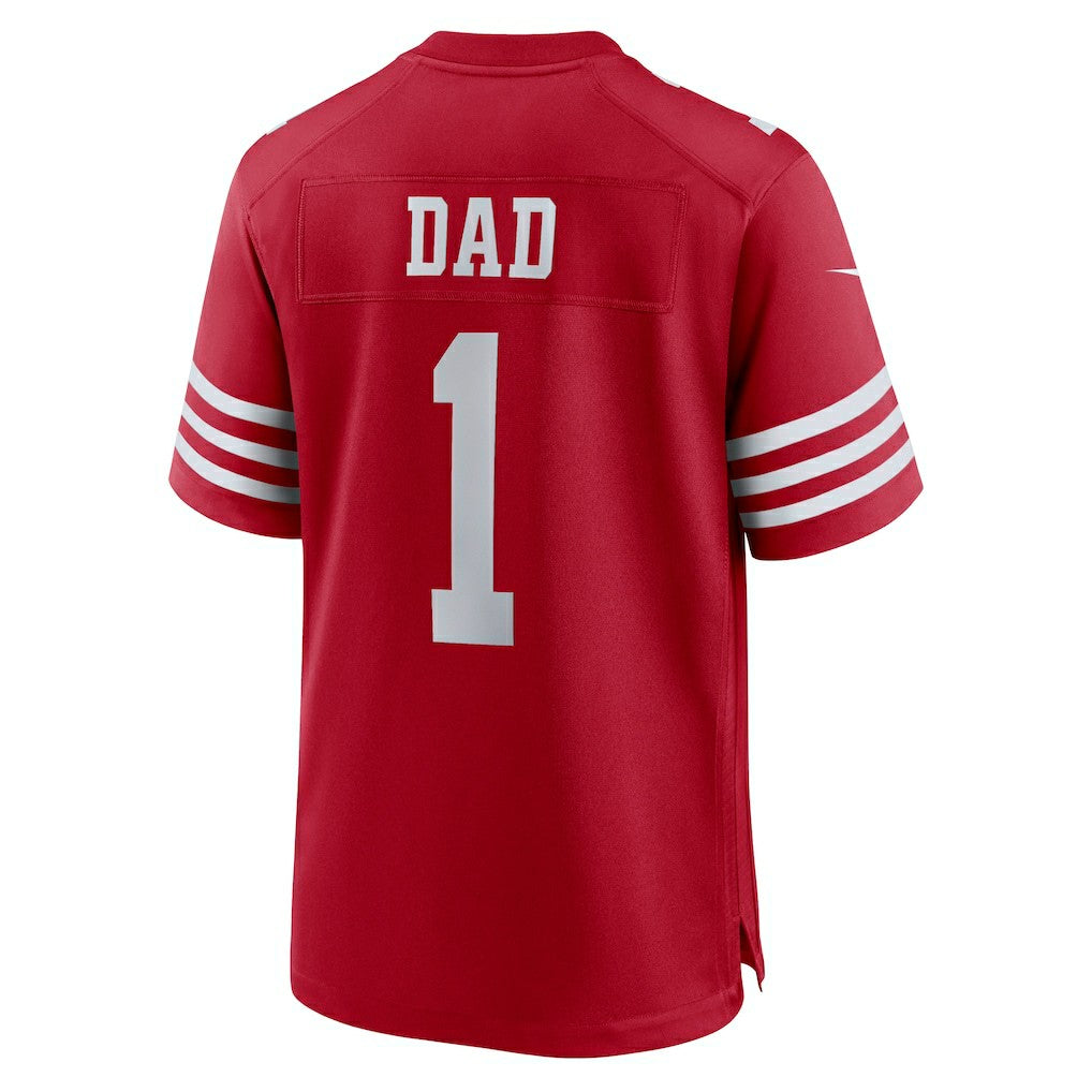 Number 1 Dad San Francisco 49ers Game Jersey - Scarlet cheap