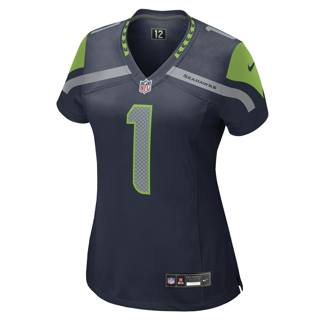 Number 1 Mom Seattle Seahawks Women's Game Jersey - College Navy discount
