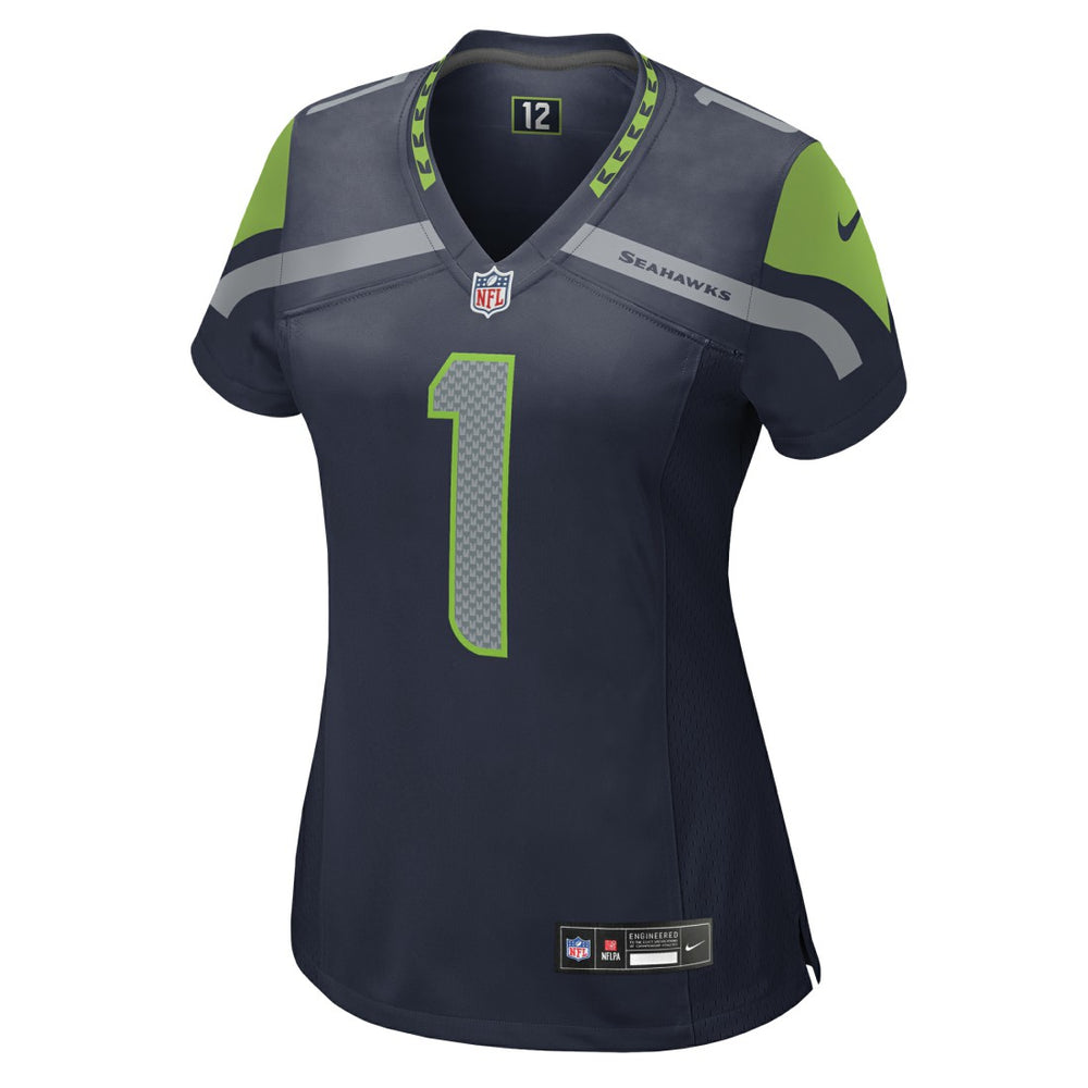 Number 1 Mom Seattle Seahawks Women's Game Jersey - College Navy discount