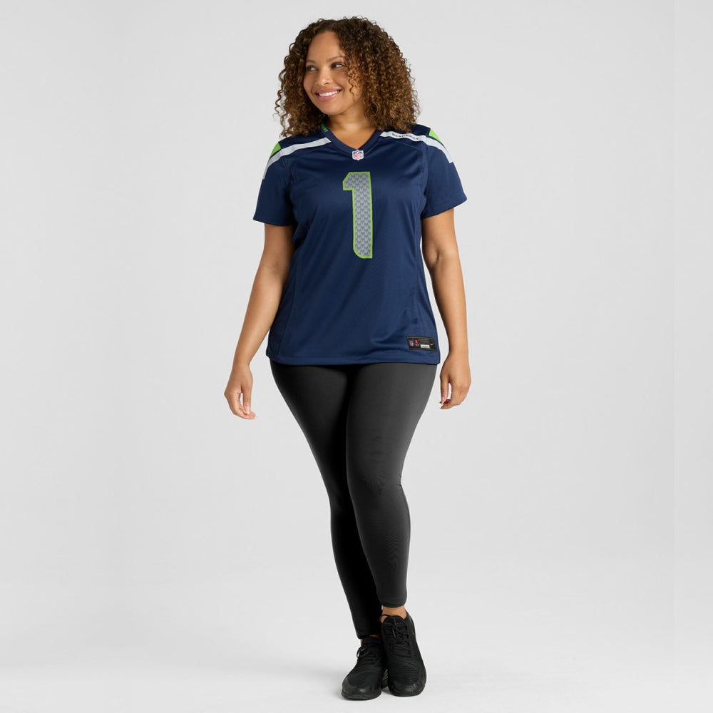 Number 1 Mom Seattle Seahawks Women's Game Jersey - College Navy discount