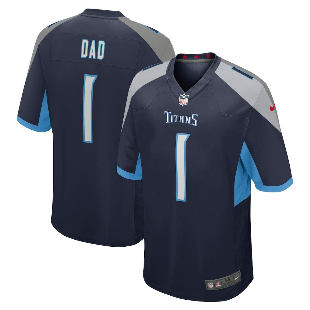 Number 1 Dad Tennessee Titans Game Jersey - Navy on sale