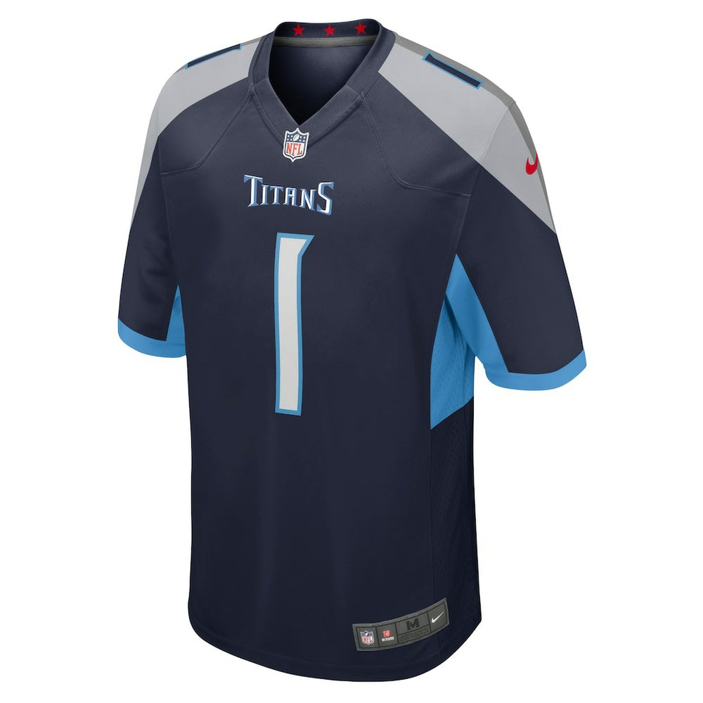 Number 1 Dad Tennessee Titans Game Jersey - Navy on sale