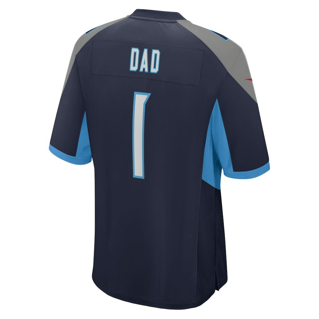 Number 1 Dad Tennessee Titans Game Jersey - Navy on sale