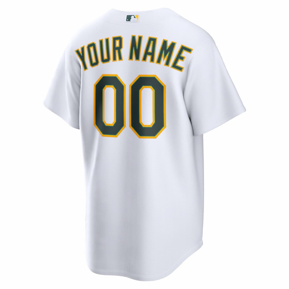 Athletics Home Replica Custom Jersey White