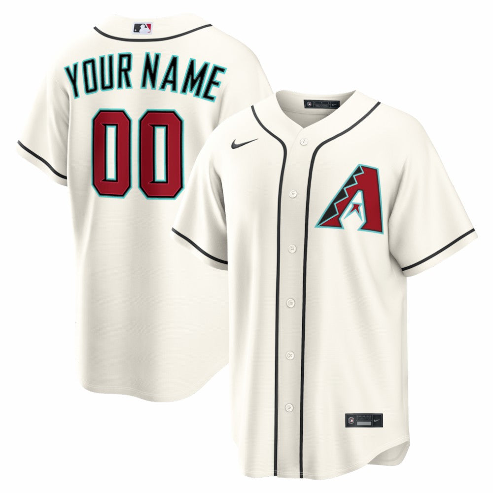 Arizona Diamondbacks Home Replica Custom Jersey Cream