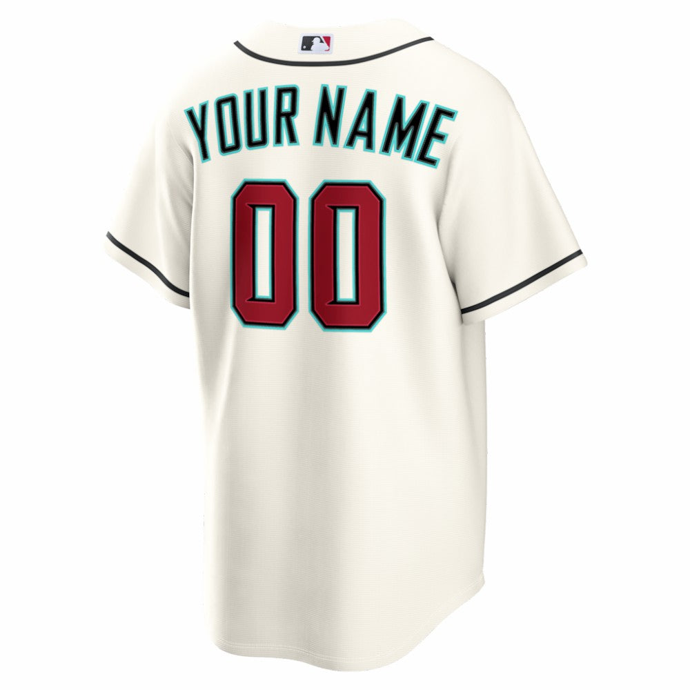Arizona Diamondbacks Home Replica Custom Jersey Cream