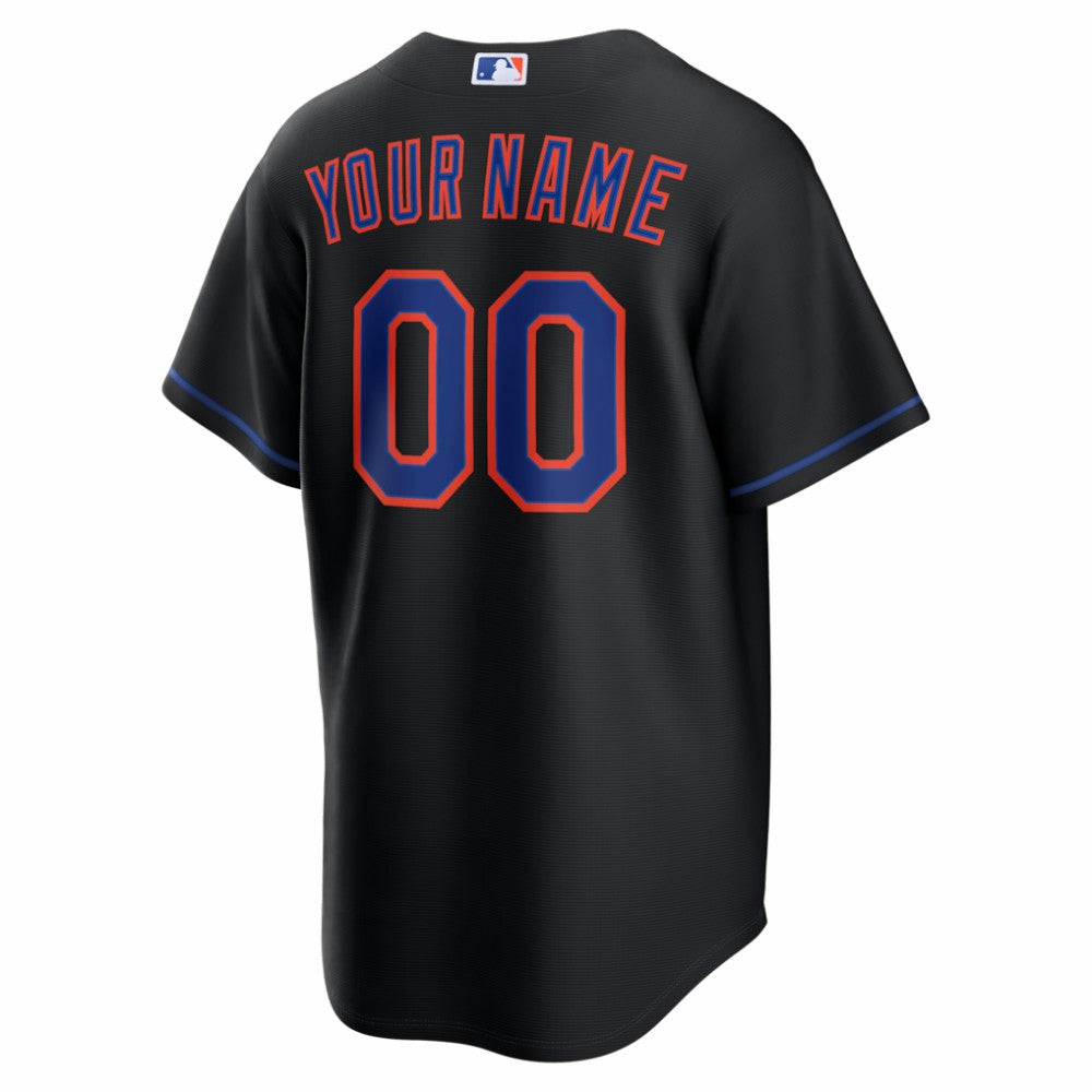 New York Mets Alternate Replica Custom Jersey Black