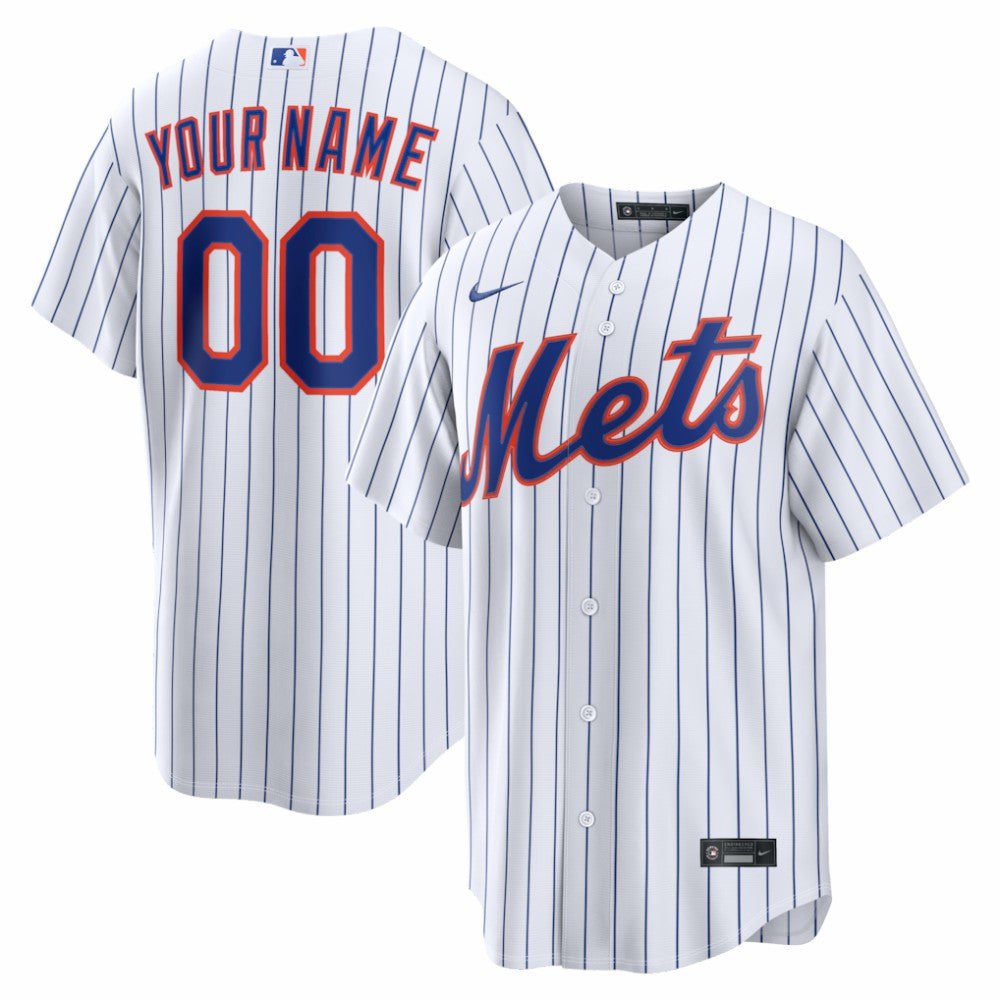 New York Mets Home Replica Custom Jersey White