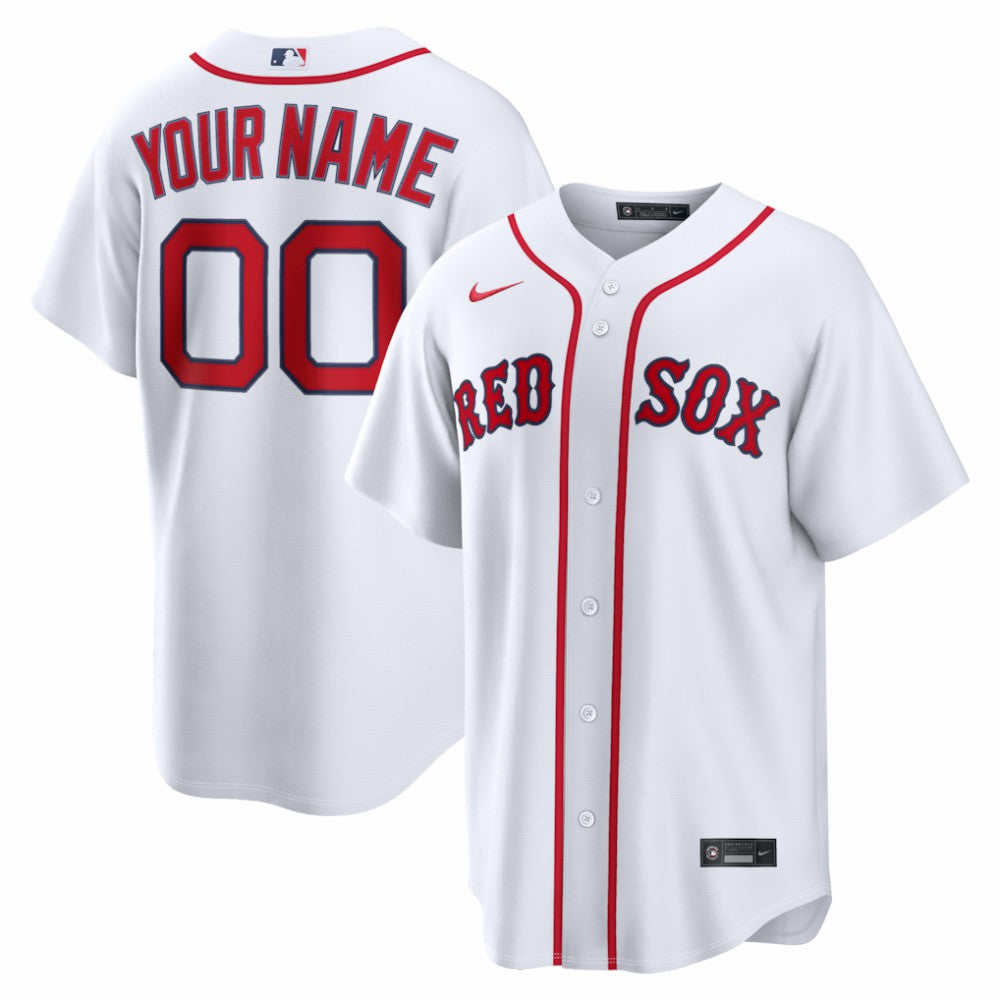 Boston Red Sox Home Replica Custom Jersey White
